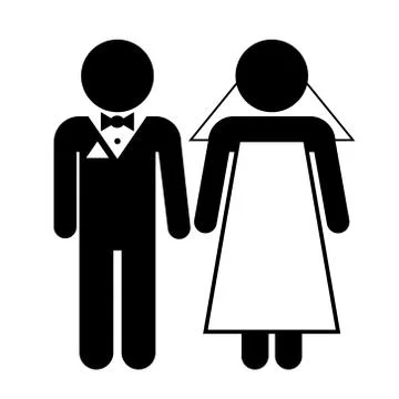 Wedding couple Illustrazione stock