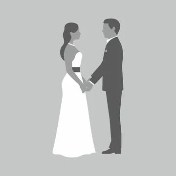 Wedding couple Stock Illustration