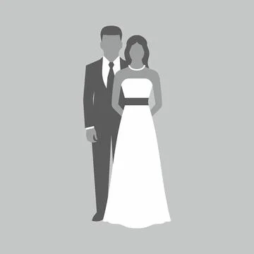 Wedding couple Stock Illustration