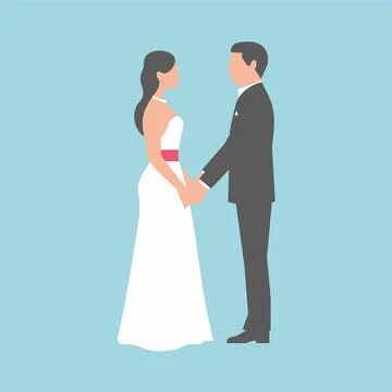 Wedding couple Stock Illustration