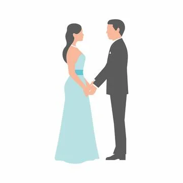 Wedding couple Stock Illustration