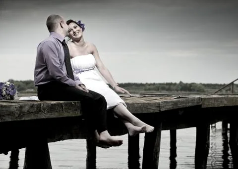 Wedding couple Stock Photos