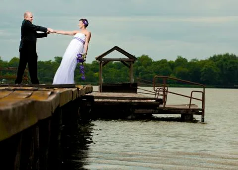 Wedding couple Stock Photos