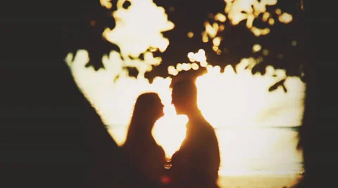 Wedding couple posing in the sunlight Stock Footage 38297288