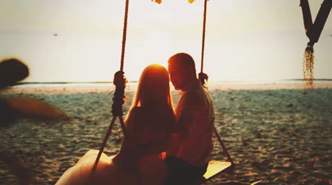 Wedding couple posing in the sunlight Stock Footage 38297811