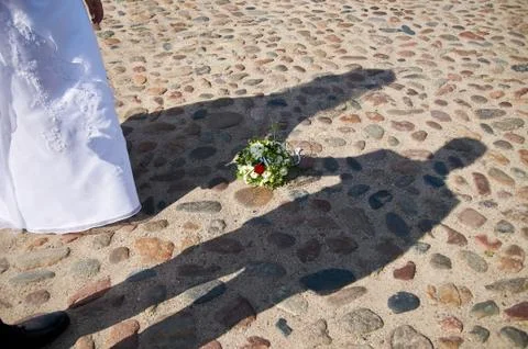 Wedding couple shadow Stock Photos
