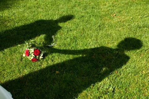 Wedding couple shadow Stock Photos