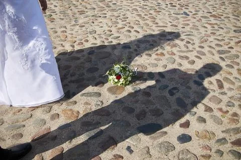 Wedding couple shadow Fotos Stock