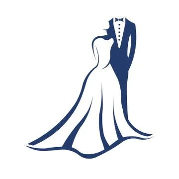 Wedding Couple Vector Illustration Stock Illustration