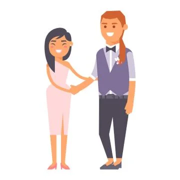 Wedding couple vector people Ilustração Stock