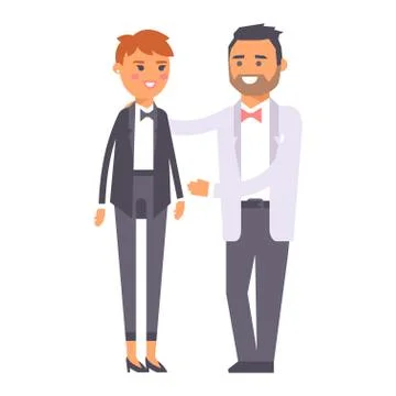 Wedding couple vector people Stock Illustration