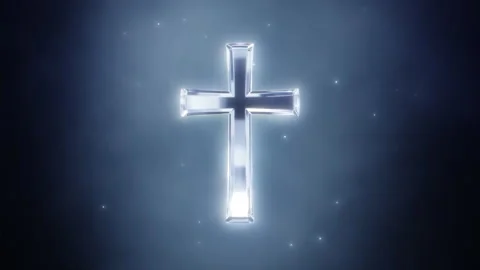 Wedding Cross Background 4K Loop Crystal Clear Deep (Center) 001-1 Stock Footage 335203398