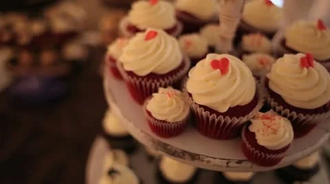 Wedding Cup Cakes Dolly In Stock Footage 20567619