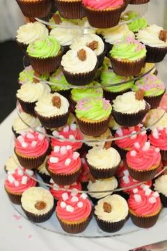 Wedding cup cakes Stock Photos