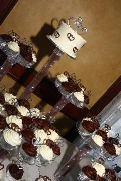 Wedding Cupcakes Stock Photos