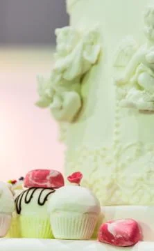 Wedding cupcakes. Stock Photos