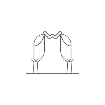 Wedding curtains icon. Elements of Valentine's Day icon. Premium quality graphic イラスト素材
