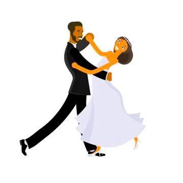 Wedding dance lessons Stock Illustration