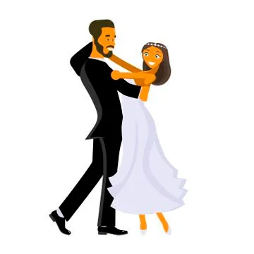 Wedding dance lessons Stock Illustration