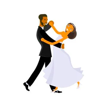 Wedding dance lessons Stock Illustration