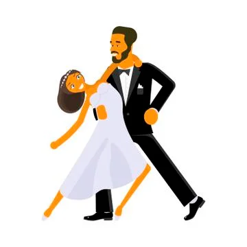 Wedding dance lessons Stock Illustration