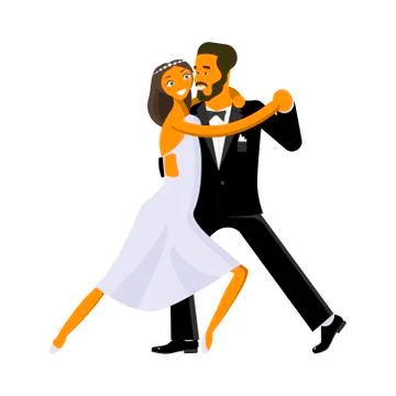 Wedding dance lessons Stock Illustration