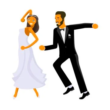 Wedding dance lessons Stock Illustration