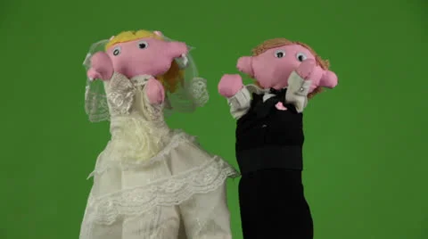 Wedding dance puppets Stock Footage 23134497