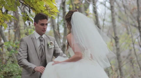 Wedding dance of the two happy professional bachata dancers (bride and groom) Video stock 56650639