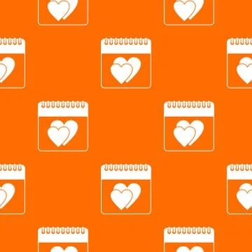 Wedding date day on calendar pattern seamless Stock Illustration