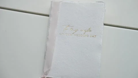 Wedding day book Stock Footage 264625975