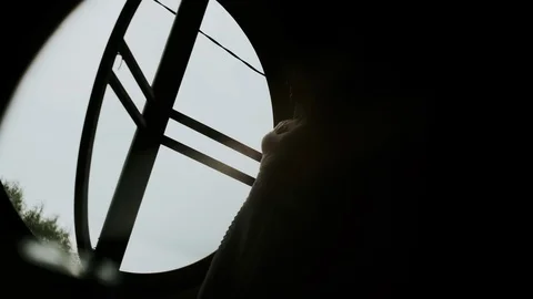 Wedding Day. Bride Looks At The Window. Stock Footage 108631228