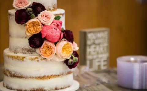Wedding day cake Stock Photos