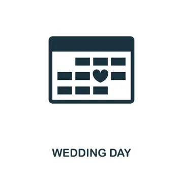 Wedding Day creative icon. Simple element illustration. Wedding Day concept Stock Illustration