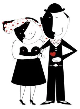 Wedding day Stock Illustration