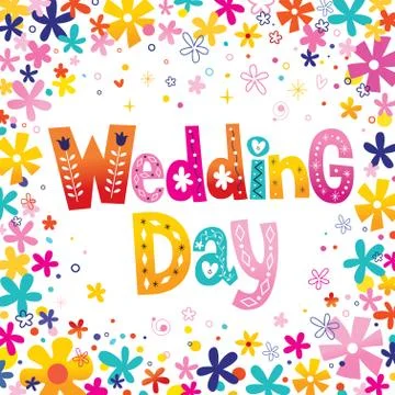 Wedding day Stock Illustration