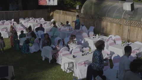 Wedding day. Preparation at the backyard. 스톡 동영상 144236732