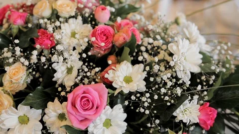 Wedding Day Restaurant Dinner Table Details Video stock 128492276