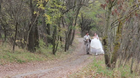 A wedding day of the two happy professional dancers (bride and groom) Video stock 56675985