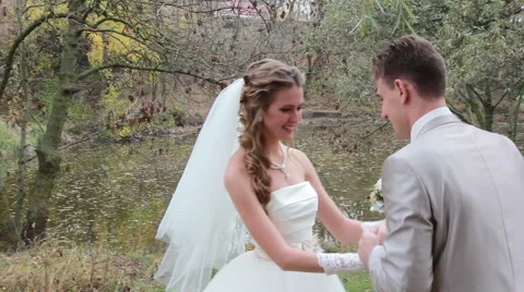 A wedding day of the two happy professional dancers (bride and groom) Video stock 56676172