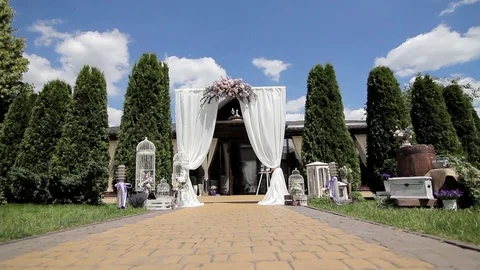 Wedding decor arch Stock Footage 71948289