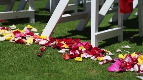 Wedding, decor for the ceremony on the golf course Stock-Footage 117337131