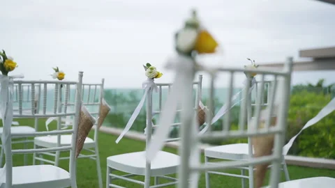 Wedding decor chair. Stock Footage 156399114