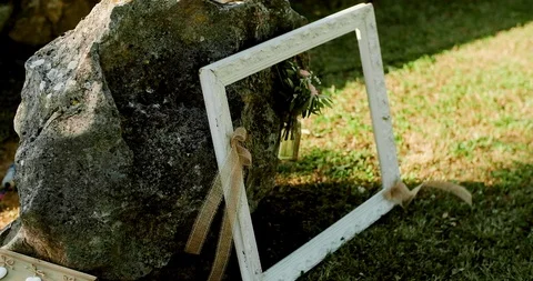 Wedding decor at an exit ceremony Stock Footage 118084247