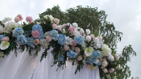 Wedding decor with flowers 4K Stock-Footage 172318307