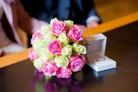 Wedding decor flowers bride Foto stock