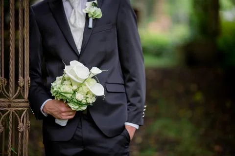 Wedding decor flowers bride Stock Photos