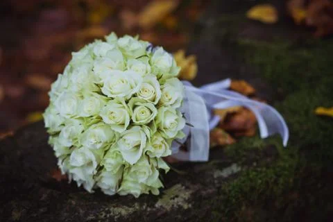 Wedding decor flowers bride Stock Photos