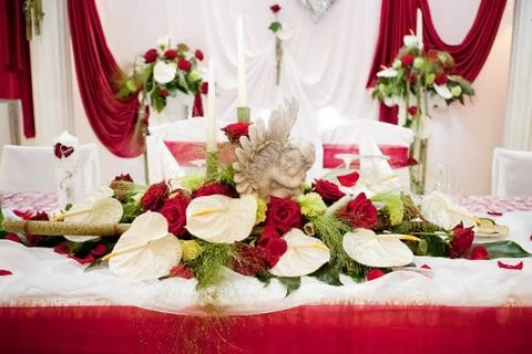 Wedding decor flowers bride Foto stock