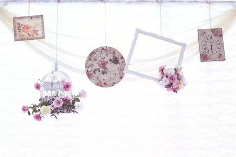 Wedding decor with flowers Stock Photos
